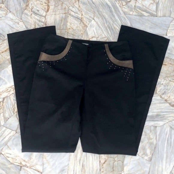 Express Pants - EXPRESS Mid Rise Dress Pants Black 1/2